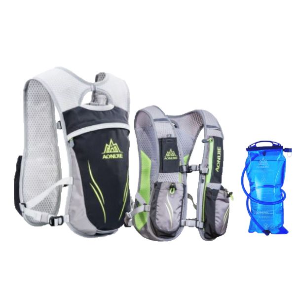 Lightweight Marathon Hydration BackPack With 1.5L Water Bladder-E885-Black