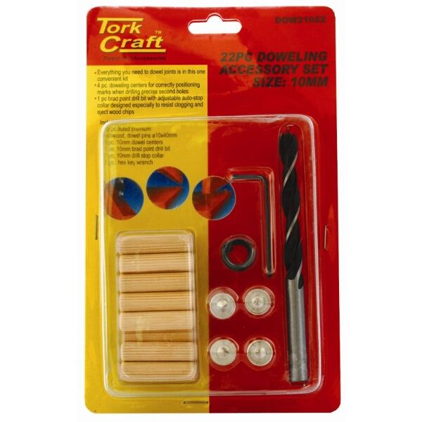 Tork Craft Dowel Kit 10mm - 22 Piece