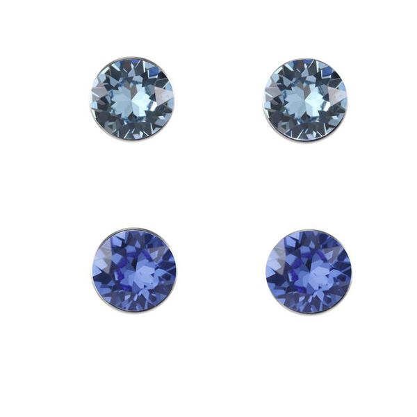 Civetta Spark Swarovski 7mm Sapphire Steel Stud Set