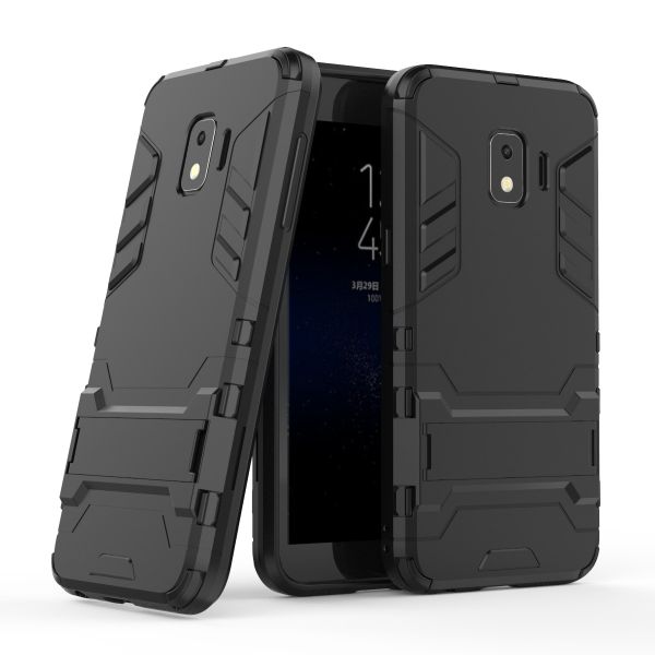 2-in-1 Hybrid Dual Shockproof Stand Case for Samsung A7 2018 - Silver