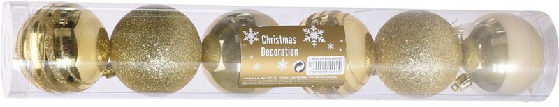 Christmas Balls Gold Finish 70mm