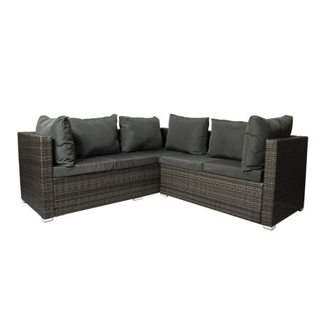 3pc corner sofa rattan set