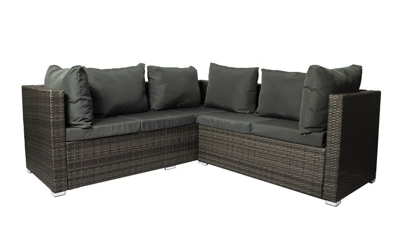 corner rattan grey sofa