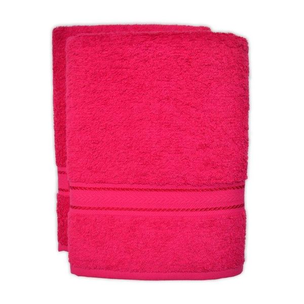 Zorbatex - Luxury Bath Towels - Cerise Pink - Set Of 2