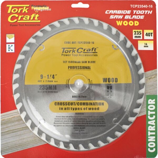 Tork Craft Blade Contractor 235 X 40T 16 Circular Saw TCT | Shop Today ...