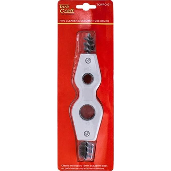 Tork Craft Pipe Cleaner &amp; Deburer Tube Brush 15 &amp; 19mm Wire Brush