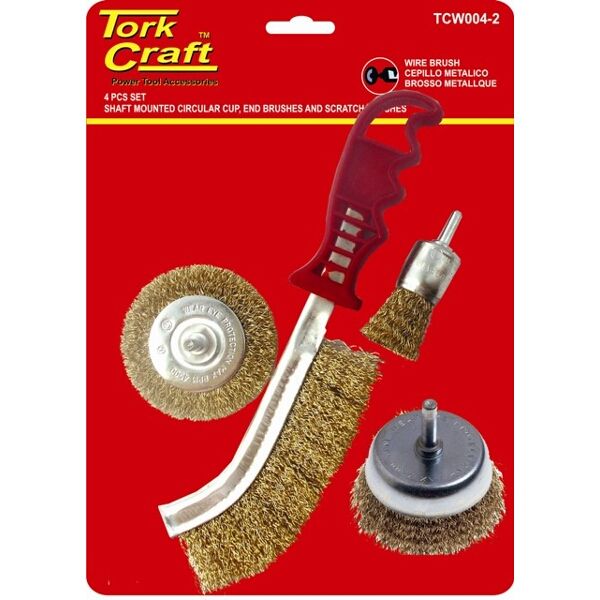 Tork Craft Wire Brush Set 4Pce With Hand Brush Shop Today. Get it