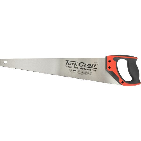 Tork Craft Hand Saw 550mm 7Tpi 0.9mm Temp. Blade Abs Handle