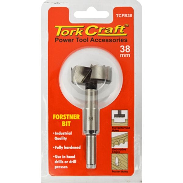 Tork Craft Forstner Bit 38mm Carded