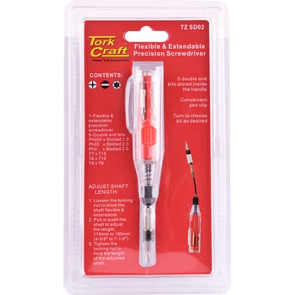 Tork Craft Flexible &amp; Extendable Precision Screwdriver
