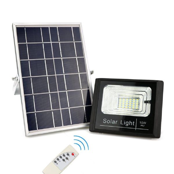 10W SMD Solar LED Flood Light - Black