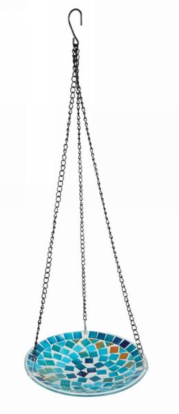 Gardman Blue Mosaic Hanging Bird Bath &amp; Water Drinker