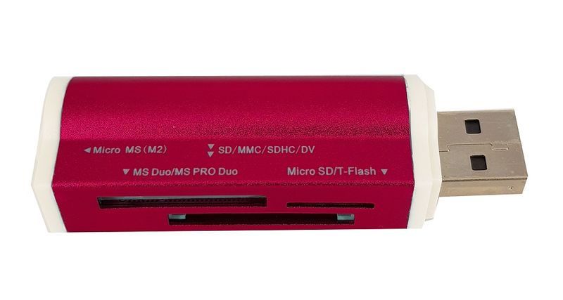 USB Card Reader All-in-One - Pink