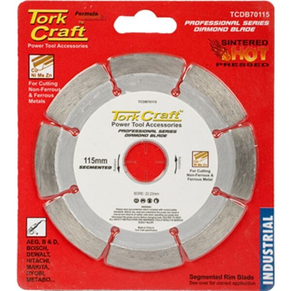 Tork Craft Diamond Blade Seg.115 X 22.23mm For Metal Cutting