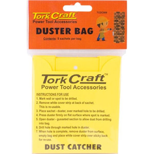 Tork Craft Tork Craft Dust Catcher Bag (5Pc Per Bag) For Drill Machine