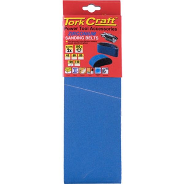 Tork Craft Sanding Belt Zirconium 100 x 610mm 100Grit 2/Pack