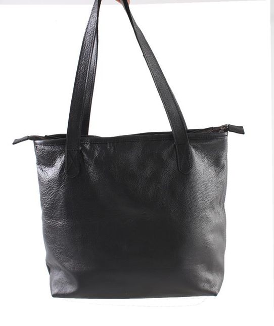 Kingkong Leather Everyday Tote Shopper Bag - Black | Shop Today. Get it ...