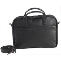 Kingkong Leather Slim 15 inch Crossbody Laptop Bag - Black | Buy Online ...
