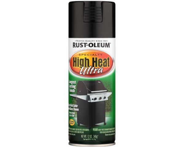 Rust-Oleum Spray Paint Hi Heat Ultra Enamel Black 340g