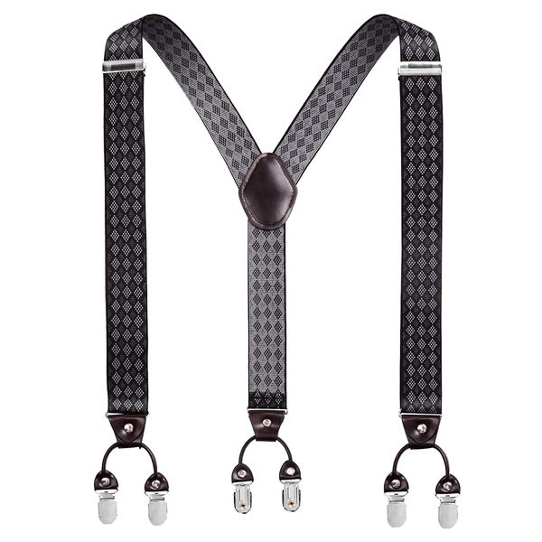 Men's Elastic Suspenders Adult Straps