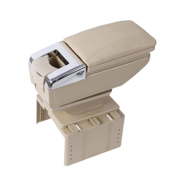 Sliding Storage Armrest Console - Beige