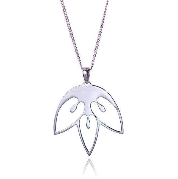 Tulip Flower Necklace - Sterling Silver