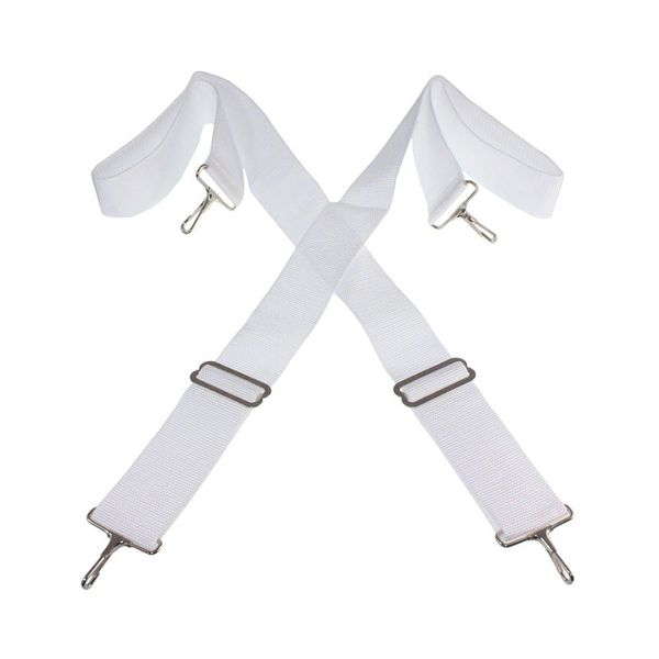 Marching Bass Drum Strap - White