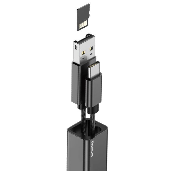 Baseus Pendant MicroSD Card Reader USB Type-A 2.0 to Type-C Cable