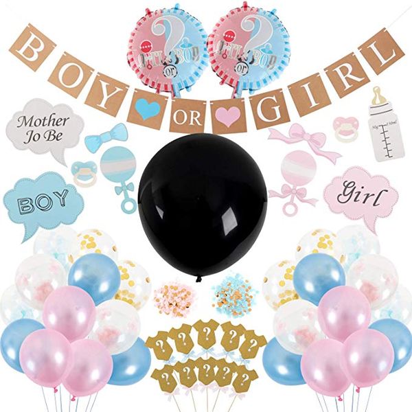 Gender reveal - Boy or Girl - Baby Shower Party decor set