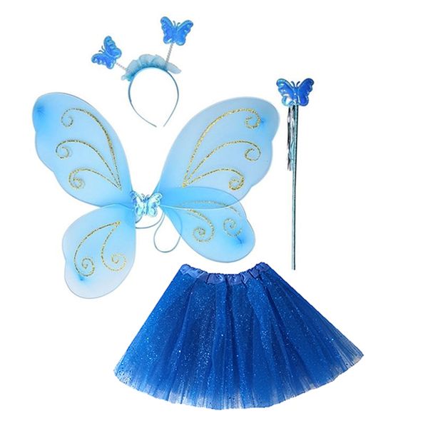 Blue Butterfly and Royal Blue Glitter Tutu Combo