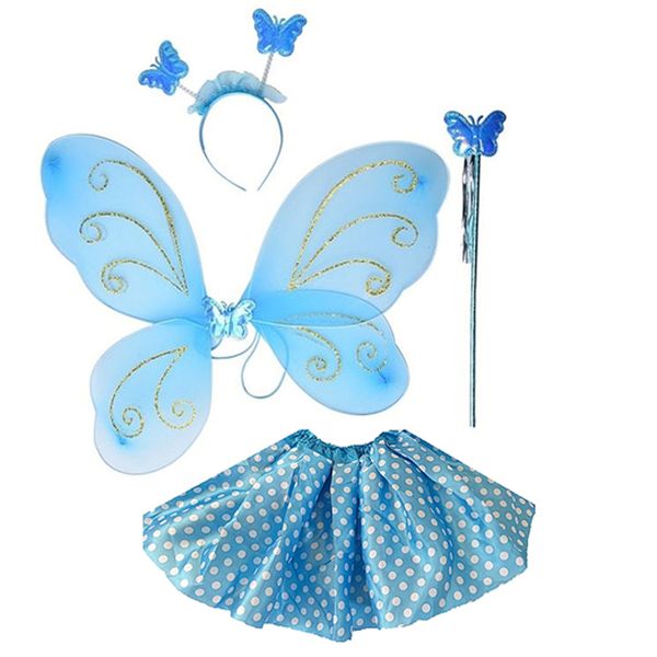 Blue Butterfly and Polka Dot Tutu Combo