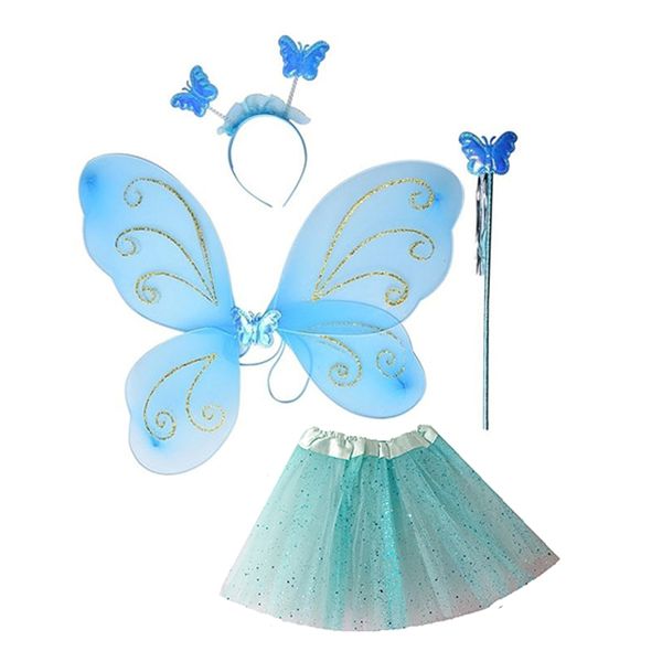 Blue Butterfly and Glitter Tutu Combo