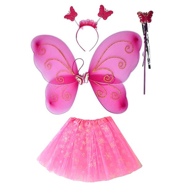 Hot Pink Butterfly and Glitter Tutu Combo