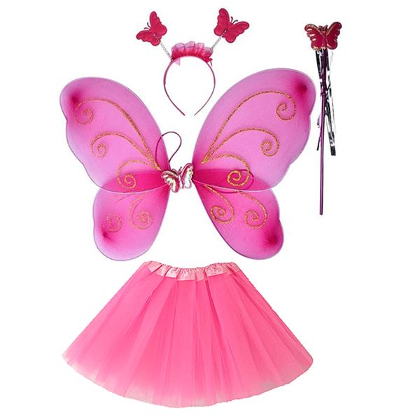 Hot Pink Butterfly and Plain Tutu Combo