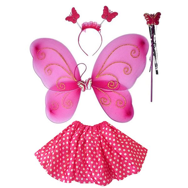 Hot Pink Butterfly and Polka Dot Tutu Combo