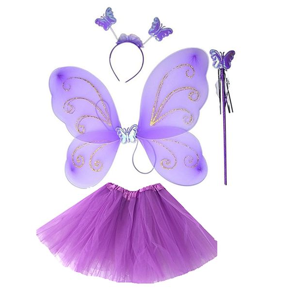 Purple Butterfly and Plain Tutu Combo