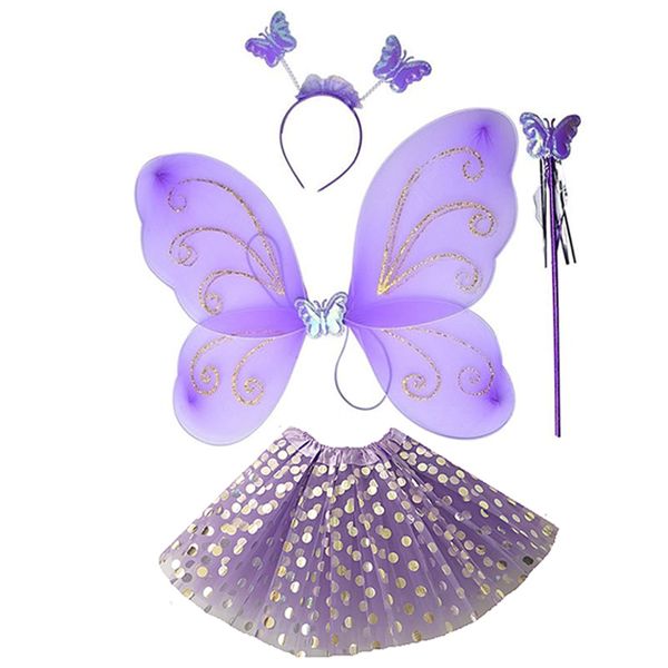 Purple Butterfly and Ribbon Trim Tutu Combo