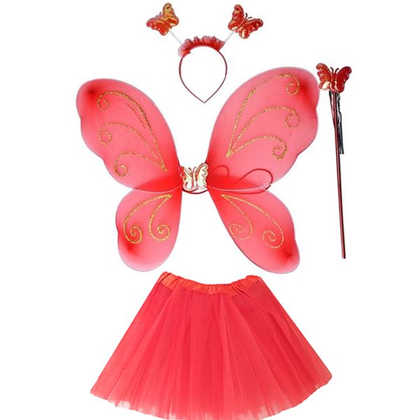 Red Butterfly and Plain Tutu Combo