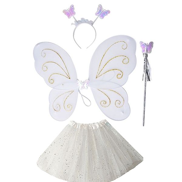 White Butterfly and Glitter Tutu Combo