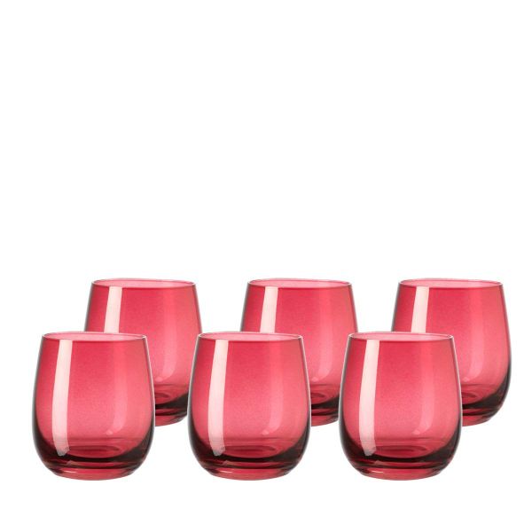 Leonardo Drinking Glass Tumbler Ruby Red SORA - Set of 6