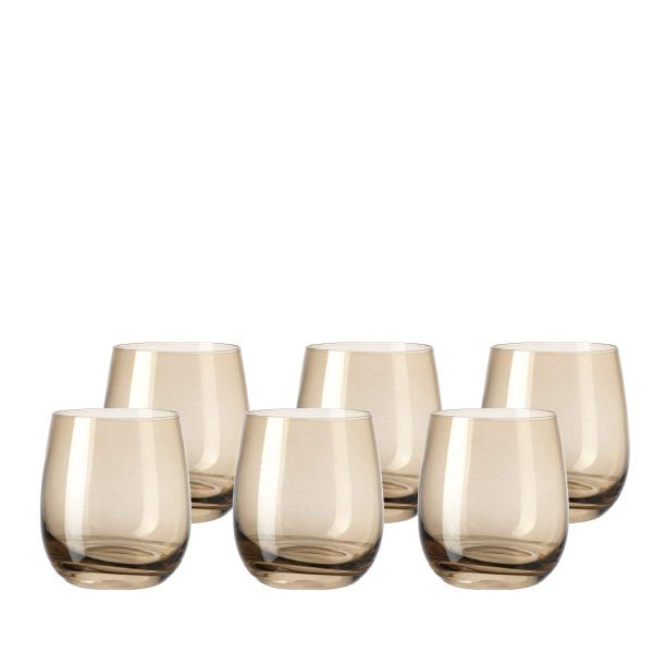 Leonardo Drinking Glass Tumbler - Chestnut Brown SORA - Set of 6