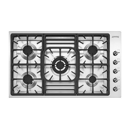 Smeg 90cm Ultra Low Profile Linea 5 Burner Gas Hob Pgf95 4 Buy