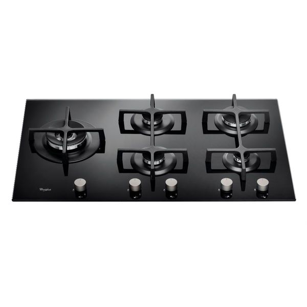 Whirlpool 90cm 5 Burners Glass Gas Hob - GOA 9523/NB