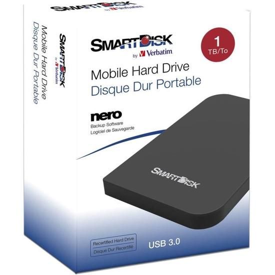 Verbatim 1TB SmartDisk Mobile Hard Drive - Black