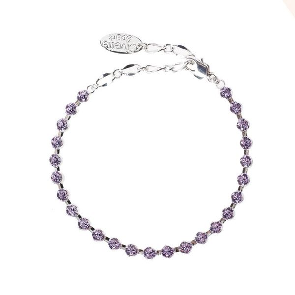 Civetta Spark Tiffany Cup Chain Bracelet with Swarovski Violet Crystal
