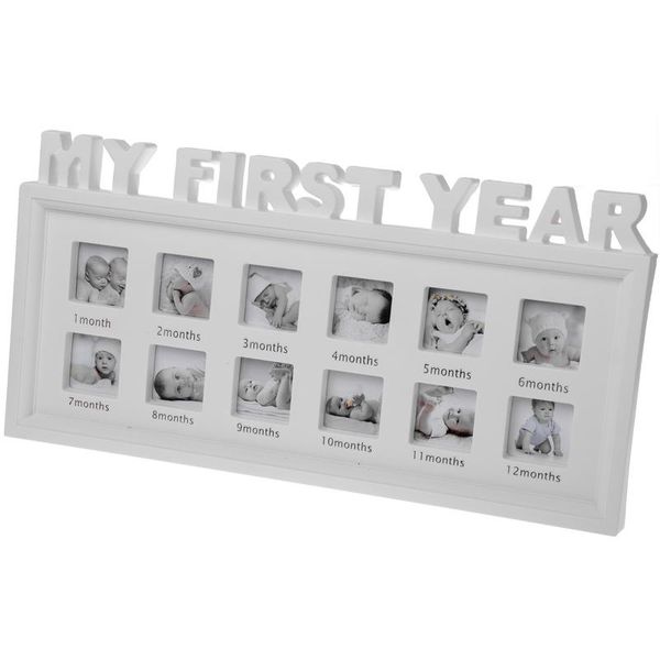 My First Year Picture Frame - White
