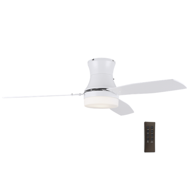 Energy-Efficient Ceiling Fan with Integrated Light and Timer - FCF013 White