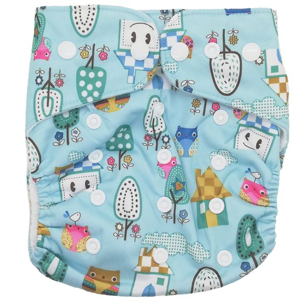 Cloth Nappy (Microfibre) - Owls