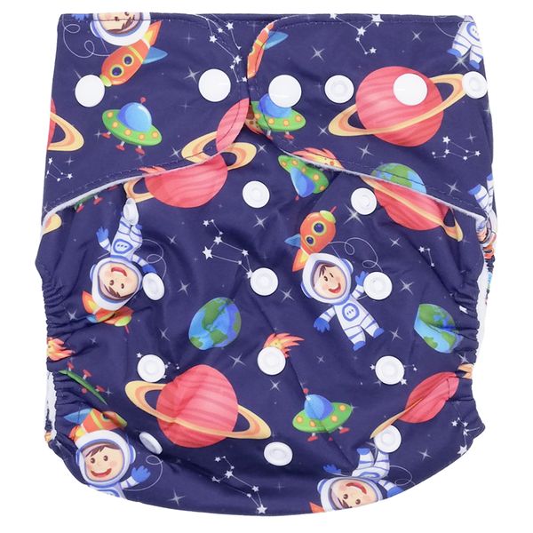 Cloth Nappy (Microfibre) - Spaceman