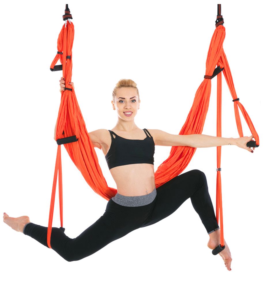 Leogreen Yoga Swing, Anti-Gravity Yoga Sling Hammock for Aerial Yoga  Inversion Tool with 2 Daisy